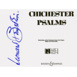 Chichester Psalms : reduction of the orchestra score -Leonard Bernstein