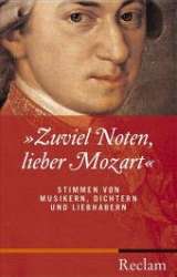 Taschenbuch: "Zuviel Noten, lieber Mozart" -Wolfgang Amadeus Mozart / Arr.Dietrich Klose