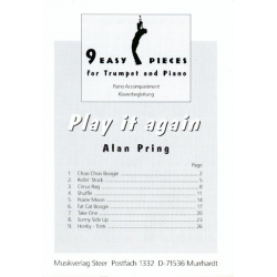 Play it again - 9 Easy Pieces for Trumpet (Play Along) - Klavierbegleitstimme -Alan Pring