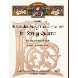Brandenburg 6  - Score -Johann Sebastian Bach / Arr.William P. Latham