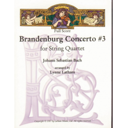 Brandenburg 3 - Score -Johann Sebastian Bach / Arr.William P. Latham