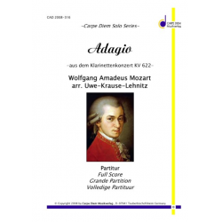Adagio - aus dem Klarinettenkonzert KV 622 -Wolfgang Amadeus Mozart / Arr.Uwe Krause-Lehnitz