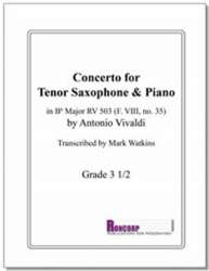 Concerto for Tenor Saxophone and Piano in Bb Major -Antonio Vivaldi / Arr.Mark Watkins