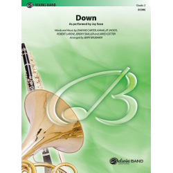 Down (concert band score and parts) -Carter/Jhooti/Larow/Skaller/Cotter / Arr.Jerry Brubaker