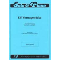 Elf Vortragsstücke  für ein Blasinstrument in Bb- od. C-Stimmung und Klavier -Hermann Xaver Egner
