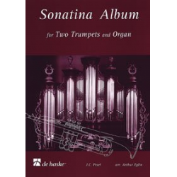 Sonatina Album for Two Trumpets and Organ -Johann Christoph Pezel / Arr.Arthur Eglin