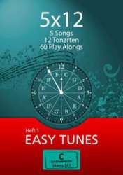 5x12 - Easy Tunes (Heft 1) - Bass-Instrumente in C: Posaune, Bariton, Fagott -Stewart Burgess