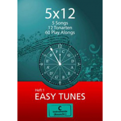 5x12 - Easy Tunes (Heft 1) - Bass-Instrumente in C: Posaune, Bariton, Fagott -Stewart Burgess