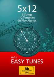 5x12 - Easy Tunes (Heft 1) - B-Instrumente (tief): Trompete, Tenorhorn, Klarinette, Horn in B -Stewart Burgess