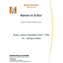 Kanon in D-Dur -Johann Pachelbel / Arr.Gerhard Hafner