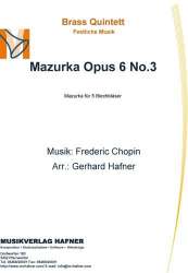 Mazurka Opus 6 No.3 -Frédéric Chopin / Arr.Gerhard Hafner