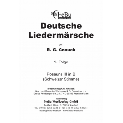 Deutsche Liedermärsche - 1. Folge - 28 3. Posaune in Bb -R. G. Gnauck