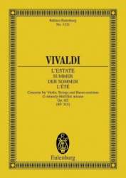 Die vier Jahreszeiten - "Der Sommer" g-Moll - Studienpartitur -Antonio Vivaldi