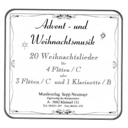 20 Advent und Weihnachtslieder für 4 Flöten / C -Traditional / Arr.Sepp Neumayr