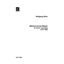 Mehrere kurze Walzer - Klavier vierhändig -Wolfgang Rihm