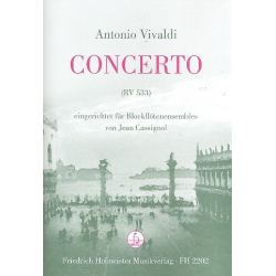 Konzert F-Dur RV533 : für 3-6 Blockflöten -Antonio Vivaldi