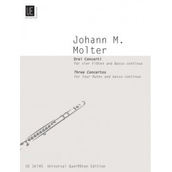 3 Concerti : für 4 Flöten und Bc -Johann Melchior Molter