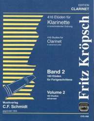 416 Etüden für Klarinette in fortschreitender Ordnung Teil 2 -Fritz Kröpsch