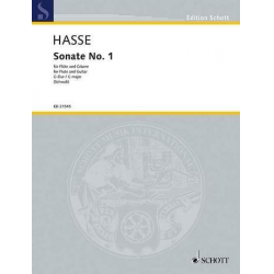 Sonate G-Dur Nr.1 : für Flöte und Gitarre -Johann Adolf Hasse / Arr.Siegfried Schwab
