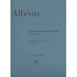 3 Improvisationen 1903 (+CD) : für Klavier - Isaac Albéniz
