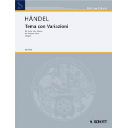Tema con variazioni : für Harfe -Georg Friedrich Händel (George Frederic Handel)