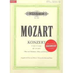 Konzert für Oboe und Orchester C-Dur KV 314 (285d) (1778) (Ausgabe für Oboe und Klavier mit CD -Wolfgang Amadeus Mozart