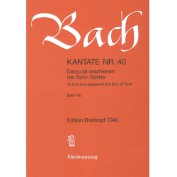 Dazu ist erschienen der Sohn Gottes : - Johann Sebastian Bach / Arr. Günter Raphael