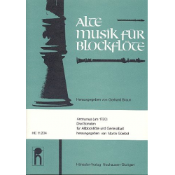 3 Sonaten : für Altblockflöte und Bc -Anonymus
