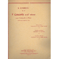Concerto fa diesis mineur no.5 op.30 pour violoncelle et orchestre : -Bernhard Romberg