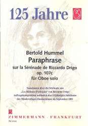 Paraphrase op.107c : für Oboe solo -Bertold Hummel