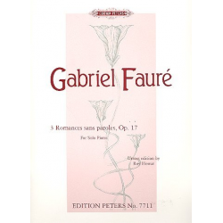3 romances sans paroles op.17 : -Gabriel Fauré
