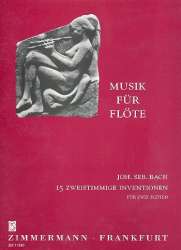15 zweistimmige Inventionen für zwei Flöten -Johann Sebastian Bach / Arr.Wilhelm Schönicke
