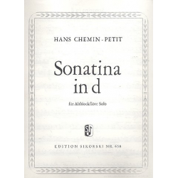 Sonatina d-Moll : für Altblockflöte solo -Hans Helmuth Chemin-Petit