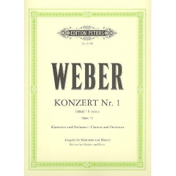Konzert für Klarinette und Orchester Nr. 1 f-Moll op. 73 (Ausgabe für Klarinette und Klavier) -Carl Maria von Weber