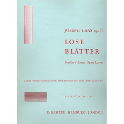 Lose Blätter op.16 : kleine -Joseph Haas