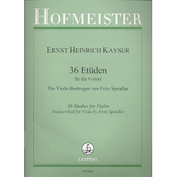 36 Etüden op.20 : für Viola -Heinrich Ernst Kayser