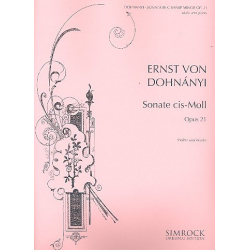 Sonate op.21 : -Ernst von Dohnányi