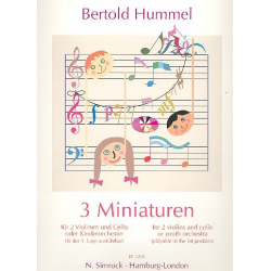 3 Miniaturen op.101d : für 2 Violinen -Bertold Hummel