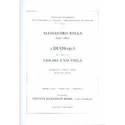 2 Duos C-Dur op.6,1 und g-Moll -Alessandro Rolla