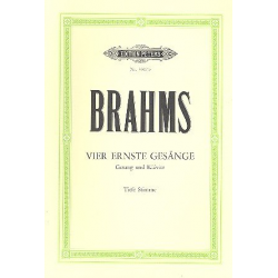 4 ernste Gesänge op.121 : für -Johannes Brahms
