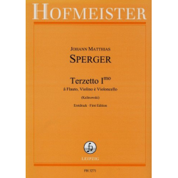 Terzett Nr.1 : für Flöte, Violine -Johann Mathias Sperger