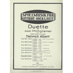Duett A-Dur Nr.7 : für 2 Primgitarren -Heinrich Albert