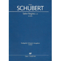 Salve regina A-Dur D676 (Klavierauszug) -Franz Schubert