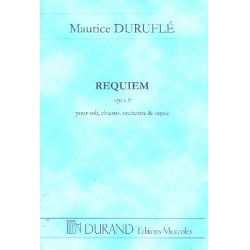 Requiem op.9 : pour soli, choeurs, -Maurice Duruflé