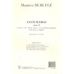 Tantum ergo op.10 : pour choeur -Maurice Duruflé
