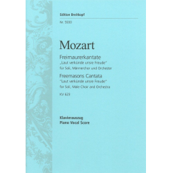 Eine kleine Freimaurerkantate -Wolfgang Amadeus Mozart / Arr.Carl Reinecke