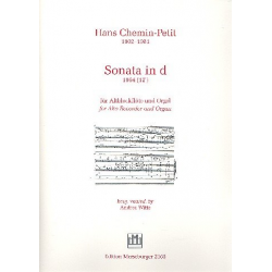 Sonata in d : für Altblockflöte und Orgel -Hans Helmuth Chemin-Petit