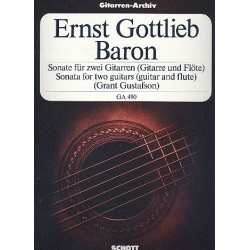 Sonate : für 2 Gitarren -Ernst Gottlieb Baron / Arr.Grant Gustafson