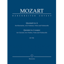 Quintett A-Dur KV581 : für -Wolfgang Amadeus Mozart