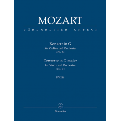 Konzert G-Dur KV216 : für -Wolfgang Amadeus Mozart